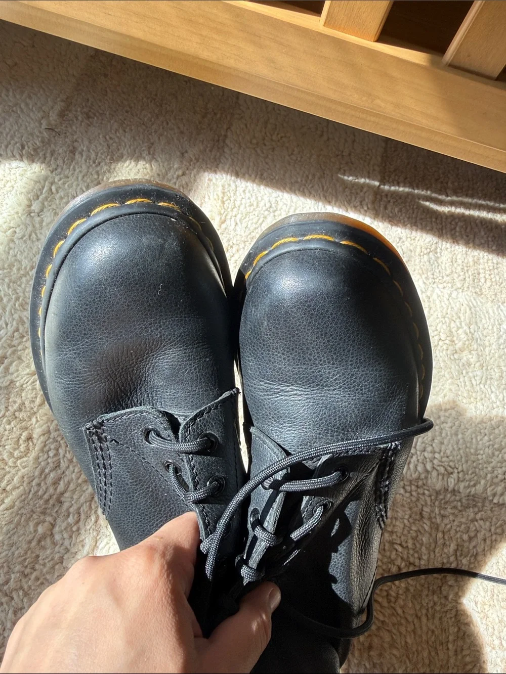 Dr. Martens Black Vegan Leather Lace-Up Boots